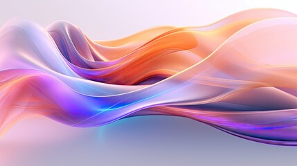 Vibrant abstract background with flowing waves of color, created with Generative Ai Technology