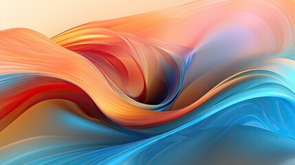 Vibrant abstract background with flowing colorful waves, created with Generative Ai Technology