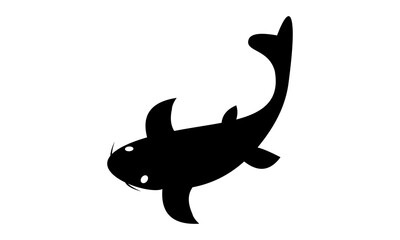 silhouette fish vector logo