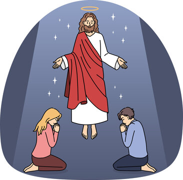 jesus christ blessing praying people clip art preview