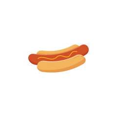 Hot dog Illustration Logo Template with Simple Concept
