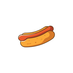 Hot dog Illustration Logo Template with Simple Concept