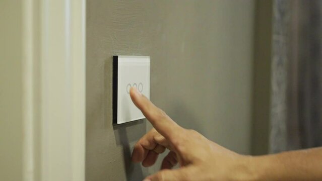 Capacitive touch switch to control room lighting on and off in luxury hotels.