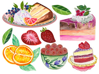 Traditional culture food dessert bakery and fruit teapot teacup teatime