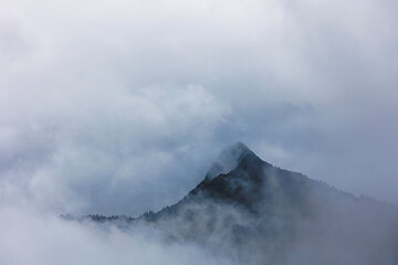 clouds over the mountain