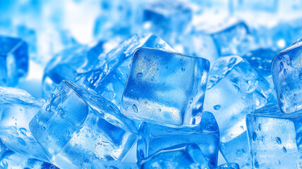 Obraz premium Glaçons, arrière plan fraicheur, fond rafraichissant - Générative IA