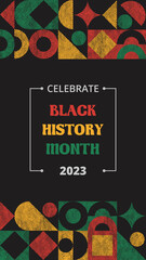 Black history month 2023 social media banner. 