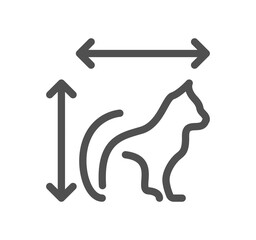 Fototapeta premium Service pet related icon outline and linear symbol. 