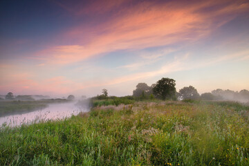 Sunrise Landscape with River