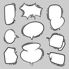 Comic bubbles for design purposes