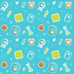 Back to school seamless pattern