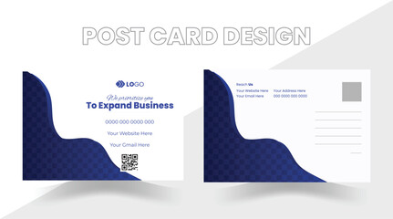 PostCard Template,Vector Template for Opening Invitation Editable. Postcard design, Corporate Professional Business Postcard Design, Event Card Design.