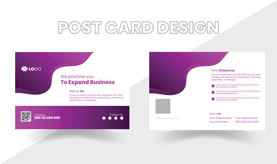 PostCard Template,Vector Template for Opening Invitation Editable. Postcard design, Corporate Professional Business Postcard Design, Event Card Design.