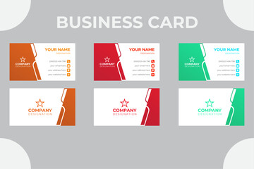 colorful business card design,horizontal clean vector,layout in rectangle size,double sided vector business card design formal vector design,modern business card template.professional visiting card
