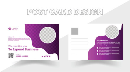 PostCard Template,Vector Template for Opening Invitation Editable. Postcard design, Corporate Professional Business Postcard Design, Event Card Design.