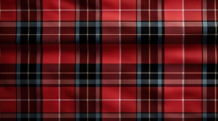 A flat vector plaid pattern of stripes and checks in red