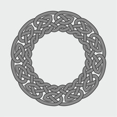 Round Celtic ornament. Vector isolated.