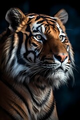 portrait of a tiger  Generative AI
