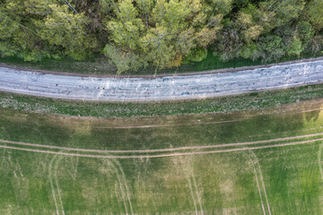 landscape with trees and roud