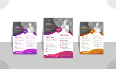 Corporate business flyer template design set with red and yellow color. marketing, business proposal, promotion, advertise, publication, cover page. Flyer template for Business , banner , brochure,