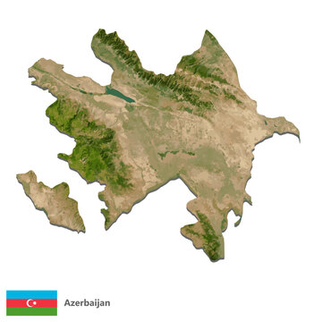 Azerbaijan Topography Country  Map Vector