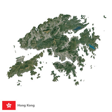Hong Kong Topography Country  Map Vector