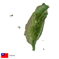 Taiwan Topography Country  Map Vector