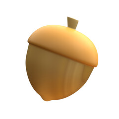 Acorns 3D illustration