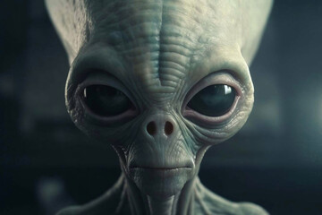 Portrait of an alien. Generative AI.