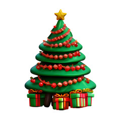 Fototapeta premium christmas tree with gifts