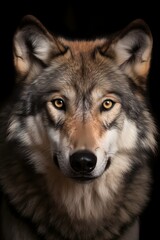 portrait of a wolf  Generative AI
