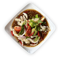 Spicy Chicken Feet Salad with Thai Pickled Fish