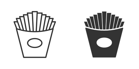 French fries icon. Vector illustration.