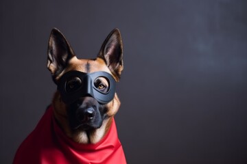 Canine Guardian: A Dog in Heroic Attire Protects with Loyalty and Courage