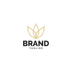 Fototapeta premium Modern abstract flower logo design.