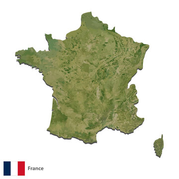 France Topography Country  Map Vector