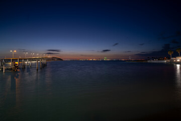 Fototapeta na wymiar Night Skies on South Padre Island Bay side