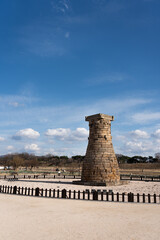 Cheomseongdae Ancient Observatory in spring in Gyeongju, South Korea