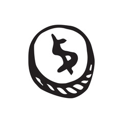 Obraz premium discounts. shopping. food. shop. buy. to pay. money. products. important. map. cash. the bill. clothes. fashion. style. package.. gift. the black color of the icon. doodle. vector illustration.