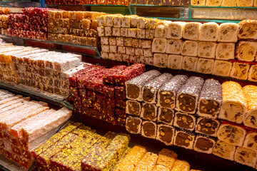 Pistachio Turkish style pistachio baklava spice bazar Istanbul - obrazy, fototapety, plakaty