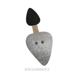 Digging shovel hand drawn, isolated on white background  ,vector illustration EPS 10