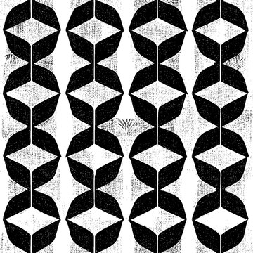 Abstract geometric black and white hipster fashion random handmade organic background pattern