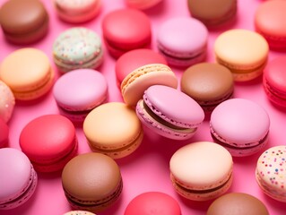 Obraz premium Das Macaron - Baisergebäck aus Mandelmehl