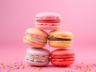 Obraz premium Das Macaron - Baisergebäck aus Mandelmehl