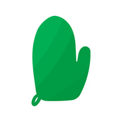 kitchen mitten hot cook green element icon