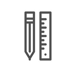 School and university related icon outline and linear symbol.
