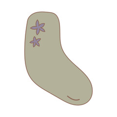 socks clothes warm green cozy home icon