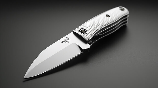 knife on a black background HD 8K wallpaper Stock Photographic Image