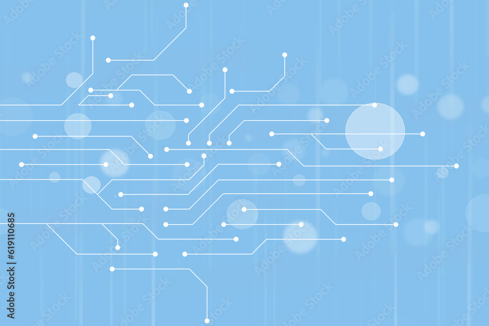 Poster abstract futuristic circuit board illustration, circuit board with various technology elements. circ