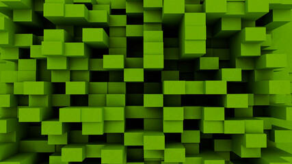 3D RENDER ABSTRACT CUBES FOR BACKGROUND